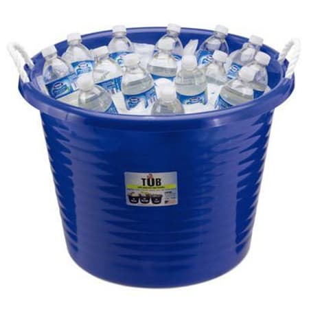 Gray Bucket With Rope Handles, 17-Gal.