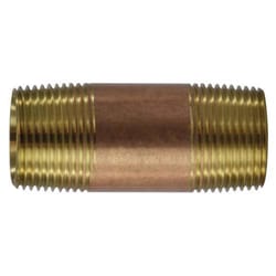 Anderson Metals 1-1/4 in. MPT in. X 1-1/4 in. D MPT Red Brass Pipe Nipple 2 in. L