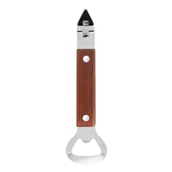 OGGI Brown/Silver Stainless Steel/Wood Can Tab Opener