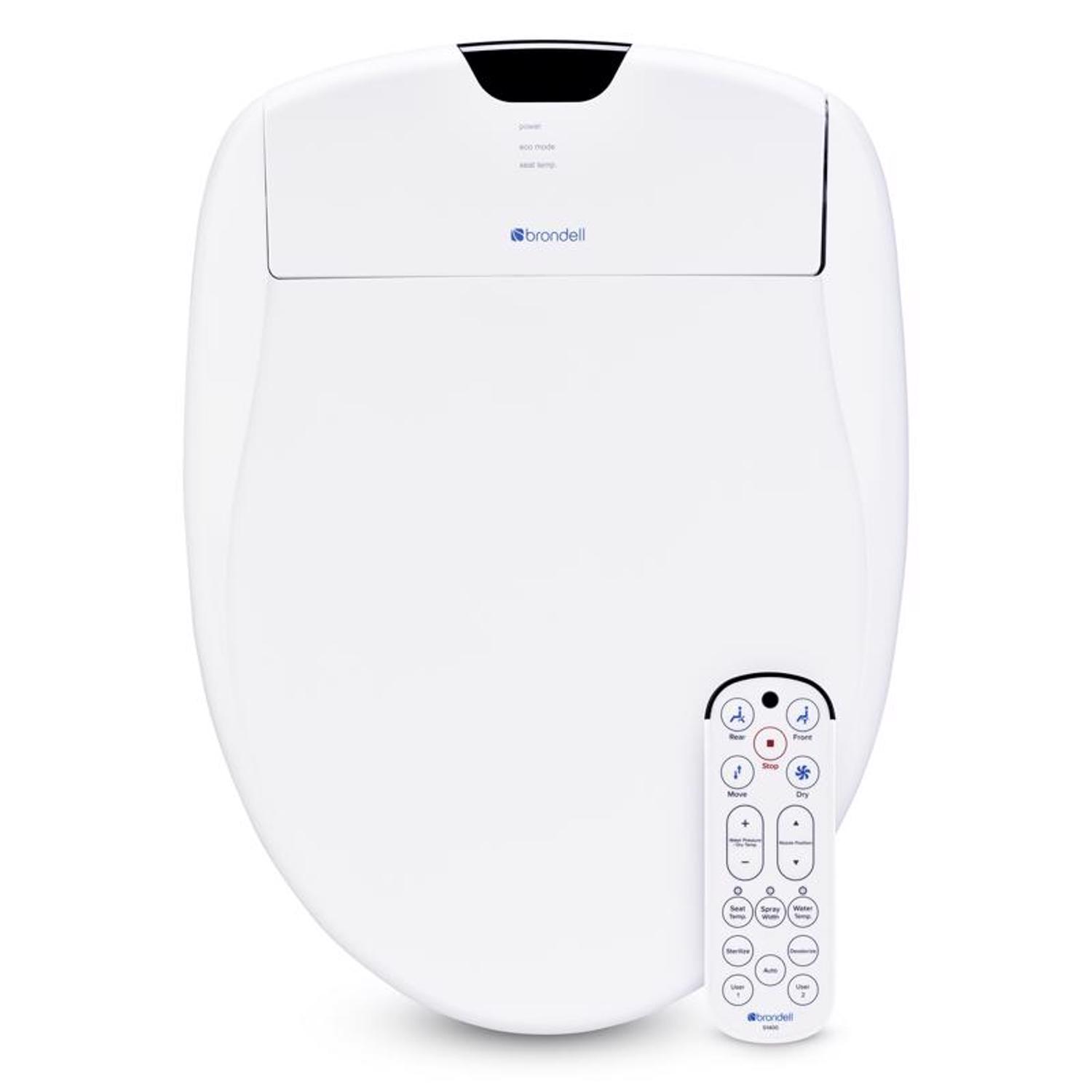Brondell Swash N/A gal White Round Electronic Bidet Toilet Seat