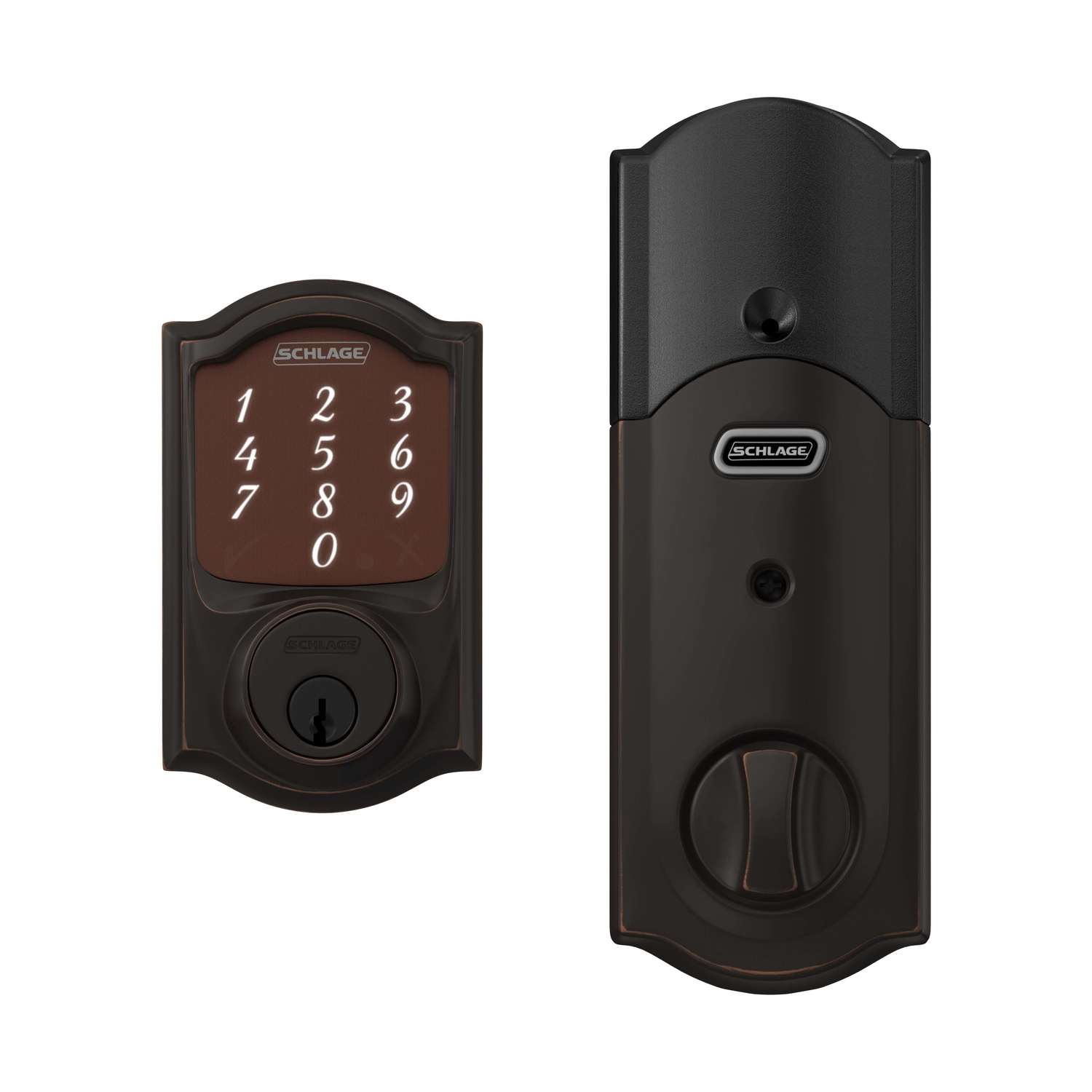 Schlage Aged Bronze Steel Electronic Deadbolt - Ace Hardware