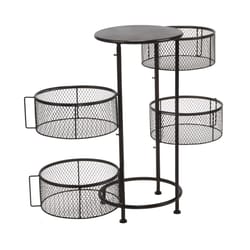 Tripar 18 in. L X 15 in. W X 31-1/2 in. H Brown Tiered Storage Organizer