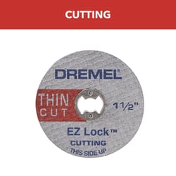 Dremel EZ Lock 1-1/2 in. D X 1/8 in. in. Aluminum Oxide Metal Cut-Off Wheel 5 pc