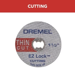 Dremel EZ Lock 1-1/2 in. D X 1/8 in. in. Aluminum Oxide Metal Cut-Off Wheel 5 pc