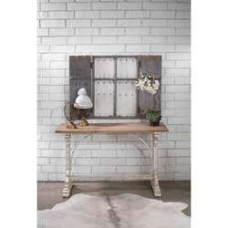 Tripar 31 in. H X 3.4 in. L Weathered Gray Wood Wall Jewelry Armoire