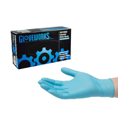GLOVEWORKS 5 Mil Black Nitrile Industrial Gloves - Sample Pack