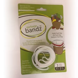 Garbage Bandz White Rubber Reusable Trash Rubber Bands