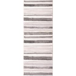 Cozy Living 21 in. W X 54 in. L Multi-color Driftwood Stripes Polyester Accent Rug