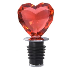 Prodyne Love of Wine Red Acrylic Heart Bottle Stopper