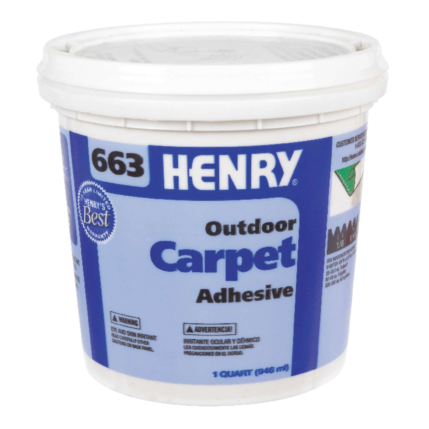Henry 663 Outdoor Carpet High Strength Paste Adhesive 1 qt Ace Hardware