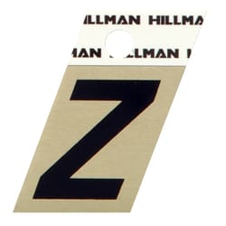 Hillman 1.5 in. Reflective Black Aluminum Self-Adhesive Letter Z 1 pc