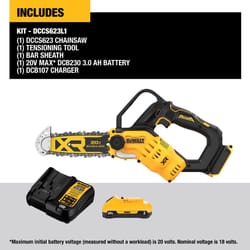 DeWalt DCCS623L1 8 in. 20 V Battery Pruning Saw Kit (Battery & Charger)