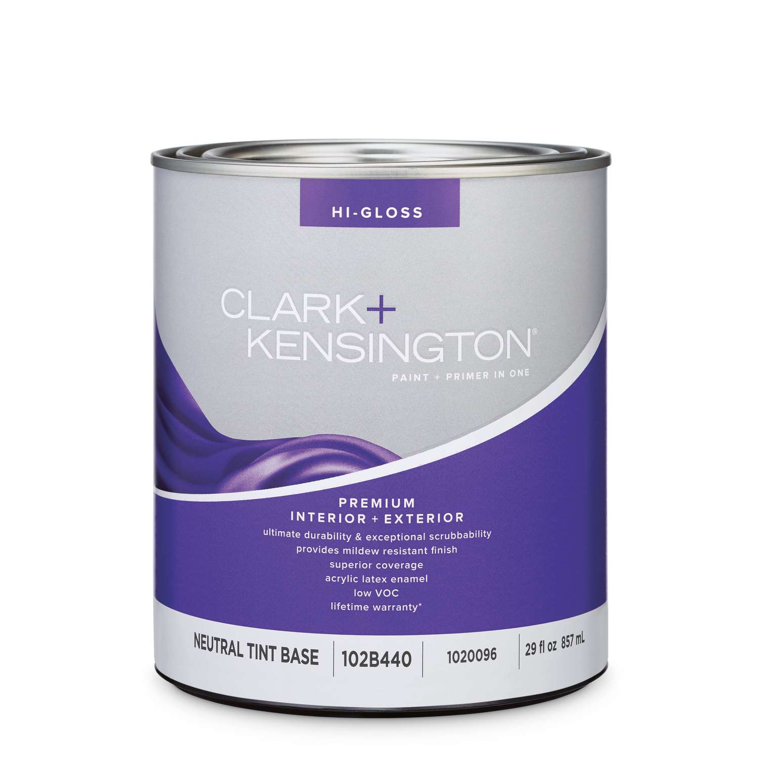 Clark+Kensington Hi-Gloss Tint Base Neutral Base Acrylic Latex Paint ...