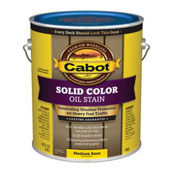 Cabot Solid Color Oil Stain Low VOC Solid Tintable Medium Base Oil-Based Alkyd Deck Stain 1 gal