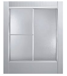 Sterling Deluxe 70 in. H X 59.375 in. W Silver Silver Framed Shower Door