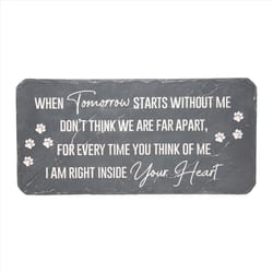 Pavilion Stones with Stories Gray Cement/Stone 7.75 in. H Pet Bereavement Stepping Stone