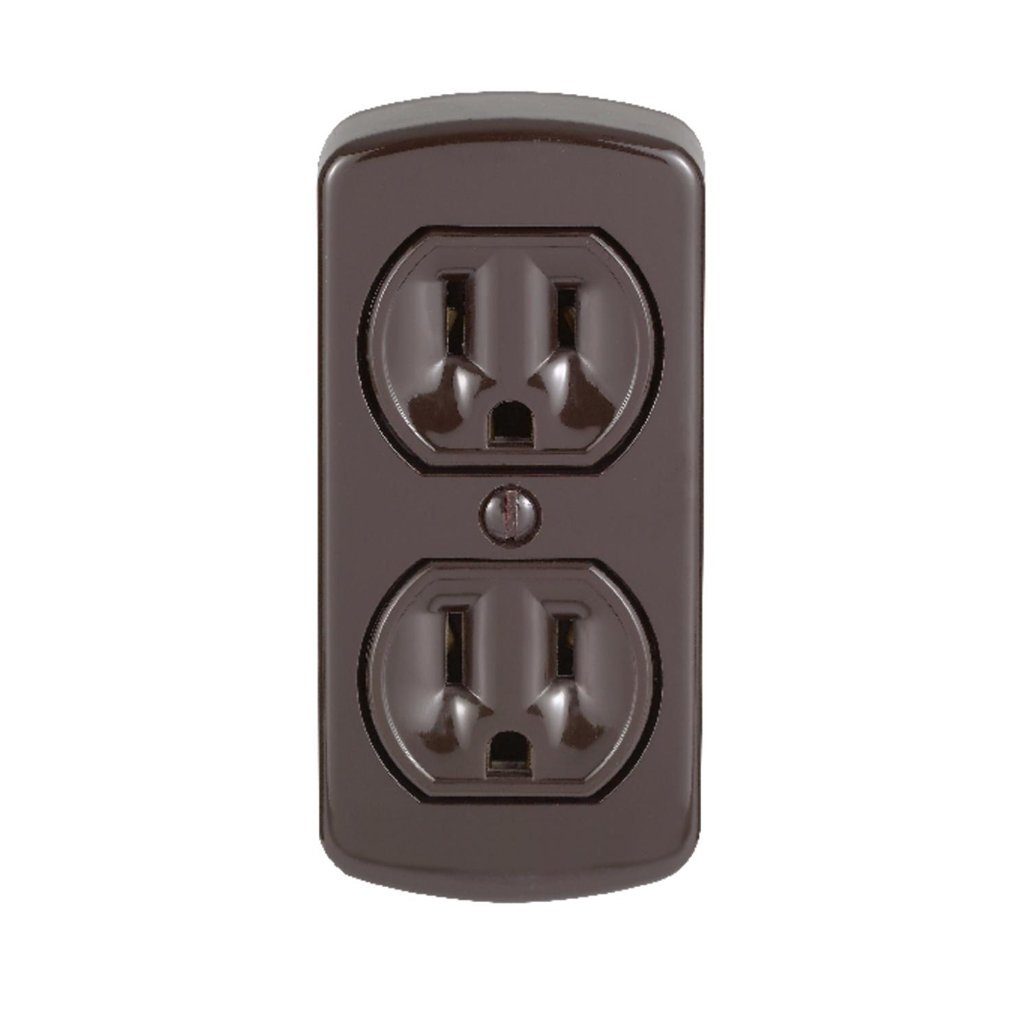 Leviton 15 amps 125 V Duplex Brown Outlet 5-15R 1 pk - 00091-000 - Electrical Switches  sku 00091-000