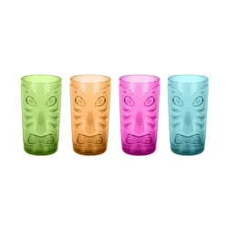 TarHong Tiki 22.5 oz Assorted Acrylic Drinking Glass Set