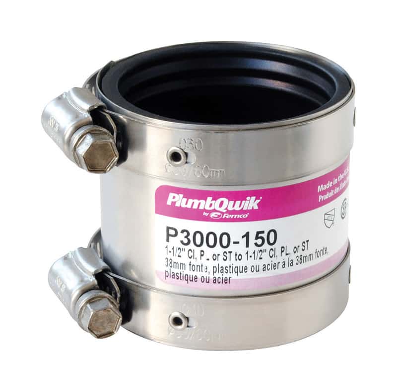 Fernco PlumbQwik Schedule 40 11/2 in. Hub X 11/2 in. D Hub PVC Coupling 1 pk Ace Hardware