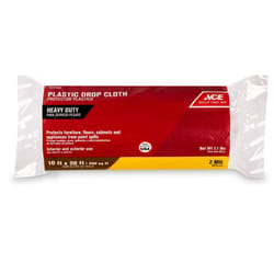 Ace 10 ft. W X 20 ft. L X 2 mil Professional Grade Plastic Drop Cloth 1 pk