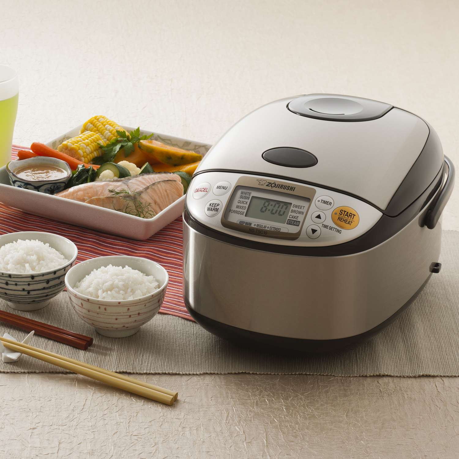 Zojirushi Micom 5.5-Cup Rice Cooker, Cool White