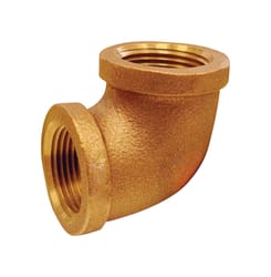 JMF Company 1-1/2 in. FPT X 1-1/2 in. D FPT Red Brass 90 Degree Elbow