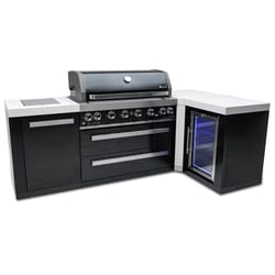 Mont Alpi MAi805-BSS90FC 6 Burner Natural Gas/Propane Grill Black/Silver