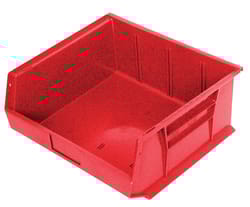 Quantum Storage 16.5 in. W X 7 in. H Tool Storage Bin Polypropylene Red