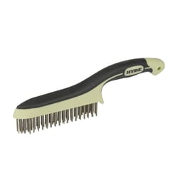 Hyde  MAXXGRIP PRO  1 in. W x 11.75 in. L Stainless Steel  Wire Brush 