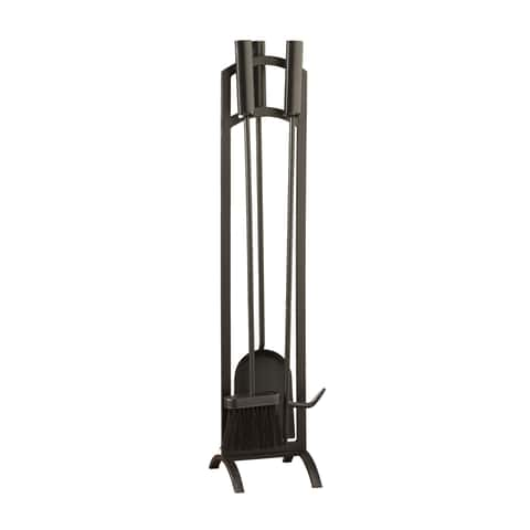 Panacea Black Matte Steel Fireplace Tool Set - Ace Hardware