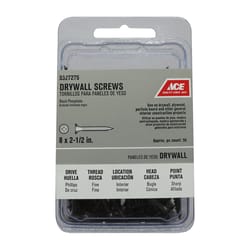 Ace No. 8 wire X 2-1/2 in. L Phillips Drywall Screws 50 pk