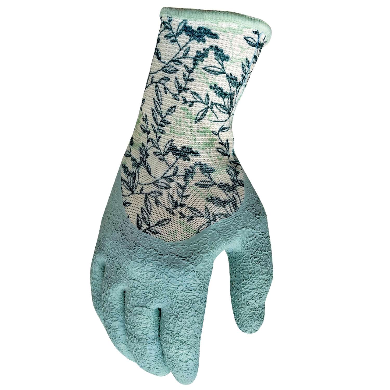 Digz Latex Coated Garden Gloves L Latex Coated Stretch Fit Birds Egg Green Gardening Gloves Ace Hardware