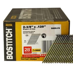 Bostitch 2-3/8 in. L Angled Strip Coated Stick Nails 28 deg 2000 pk