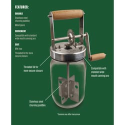LEM Clear Glass/Stainless Steel Butter Churner 28 oz