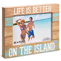 Pavilion We People Natural Brown Glass/MDF Picture Frame 1.4 in. H X 8.75 in. W