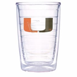 Tervis Collegiate 16 oz Clear BPA Free Miami Hurricanes Tumbler