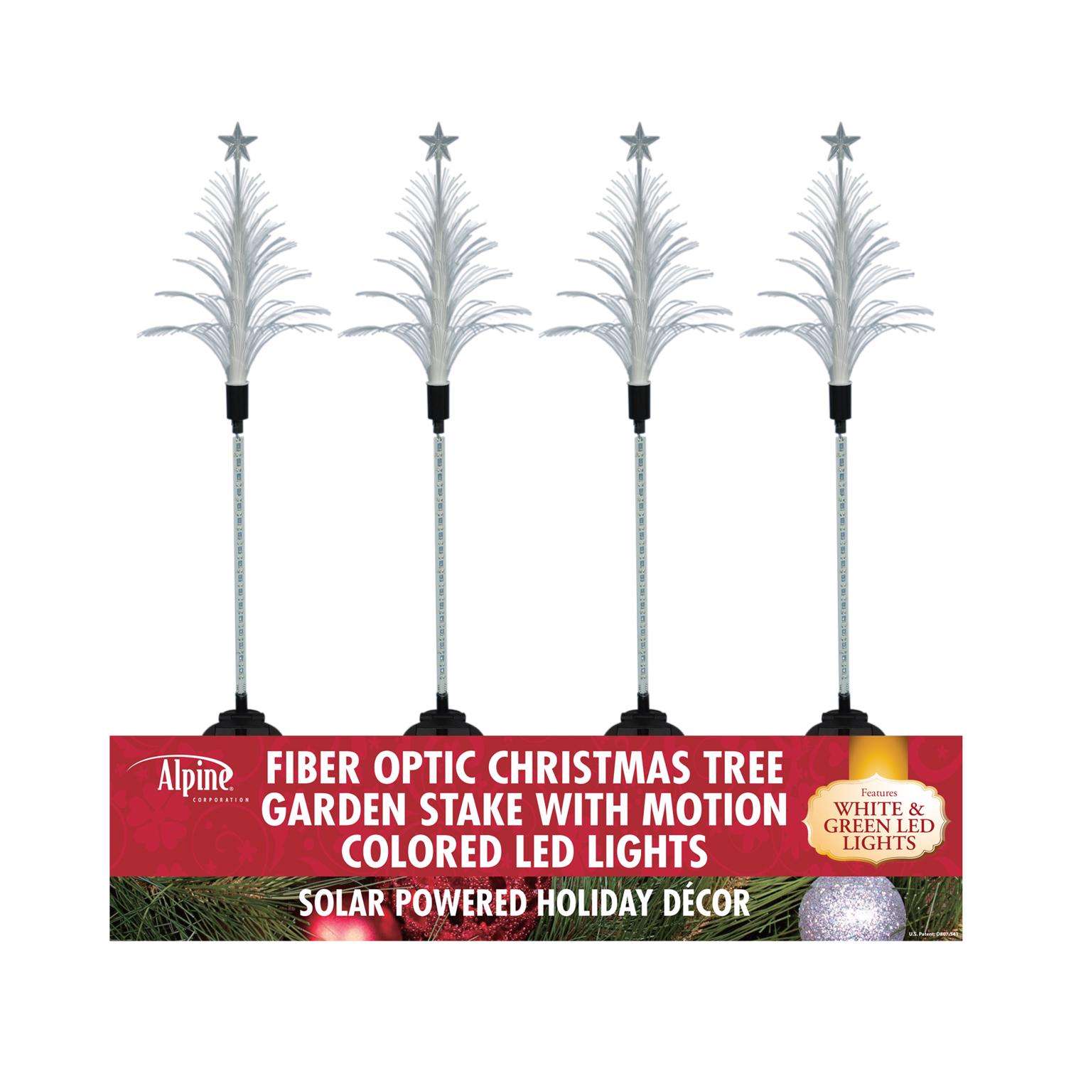 Alpine LED Christmas Tree Solar Stake 40 in. Pathway Decor Mfr QLP352ABB Ace Hardware