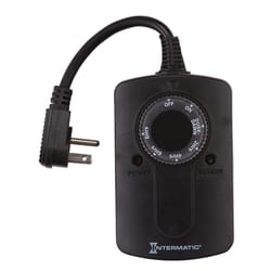 Intermatic Outdoor Plug In Timer 120 V Black