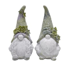 Meadowcreek Polyresin Multi-color 14 in. Mr and Mrs Gnome Garden Statue