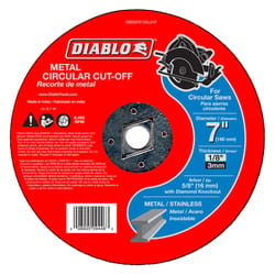 Diablo 7 in. D X 5/8 in. Aluminum Oxide Metal Circular Cut-Off Disc 1 pk