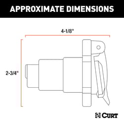 CURT 7 Way RV Blade Connector Socket 4.13 in.