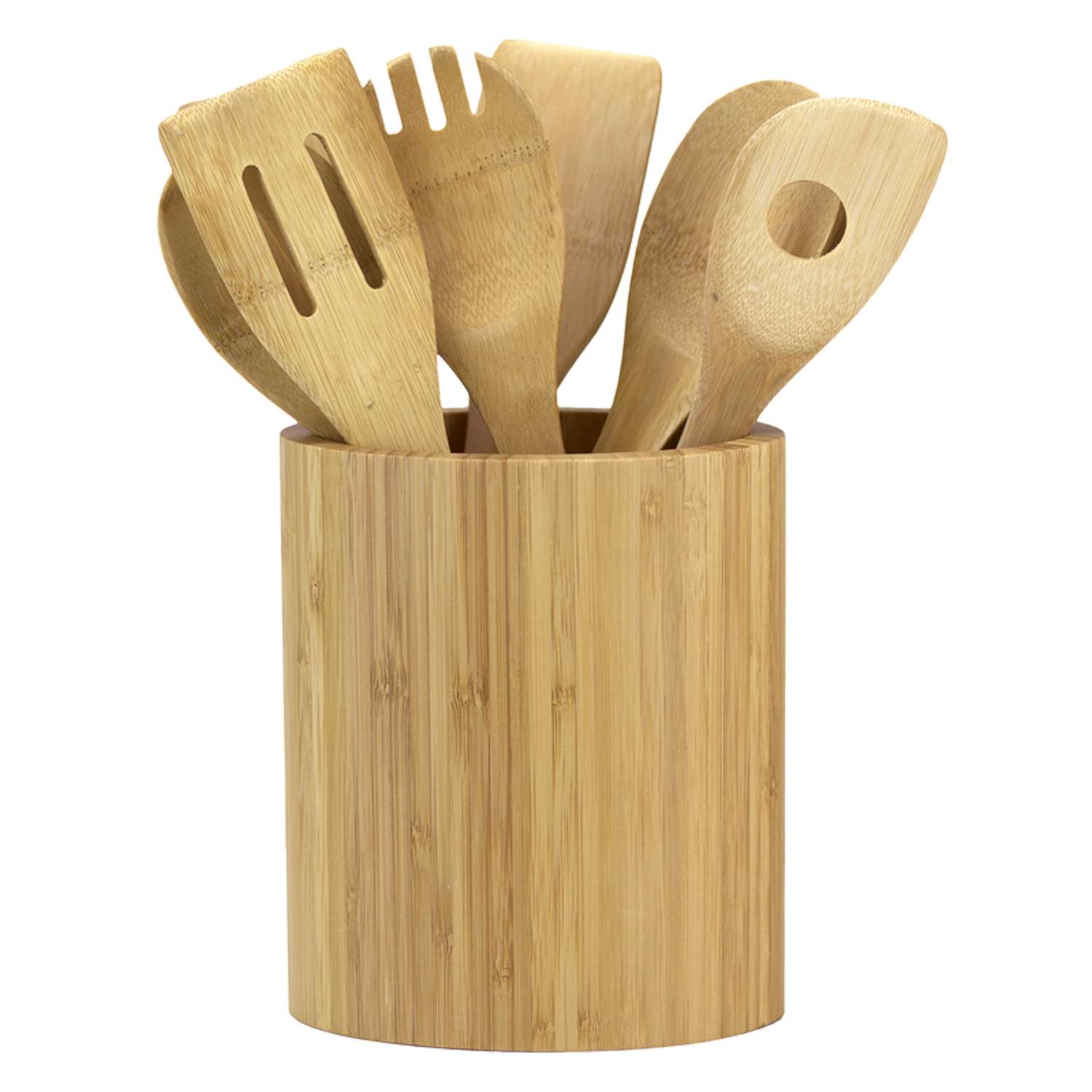 Custom Bamboo 4-Piece Kitchen Tool Set and Canister Sample