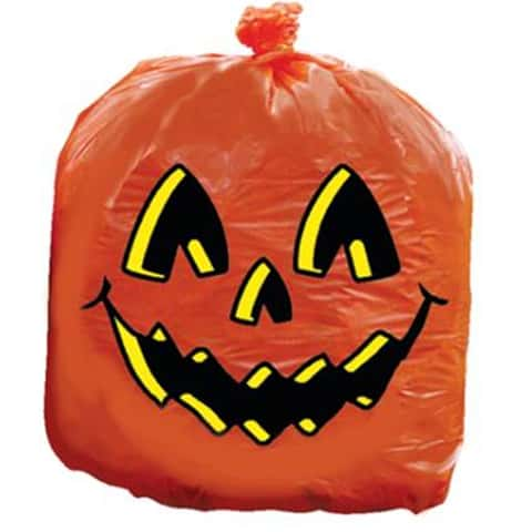 Halloween Leaf Trash Bag Pumpkin Pattern Lawn Bags Pumpkin Lawn