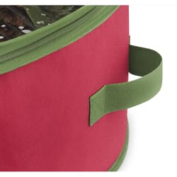 Whitmor Green/Red Garland and Wreath Storage Bag 36 in. W