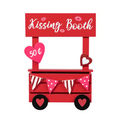 Glitzhome Kissing Booth Table Decor MDF Wood 1 pk