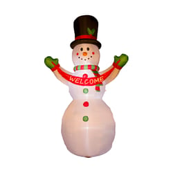 Glitzhome 141.73 in. Snowman "Welcome" Banner Inflatable