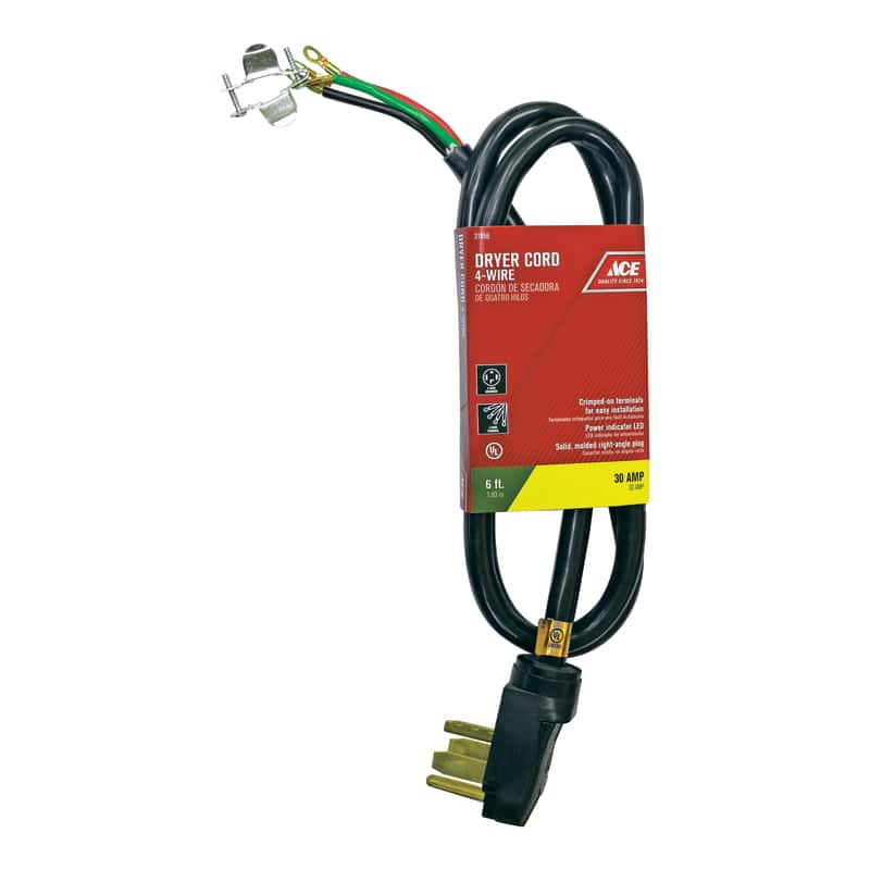 Ace 10/4 SRDT 6 ft. L Dryer Cord 4 Wire Ace Hardware