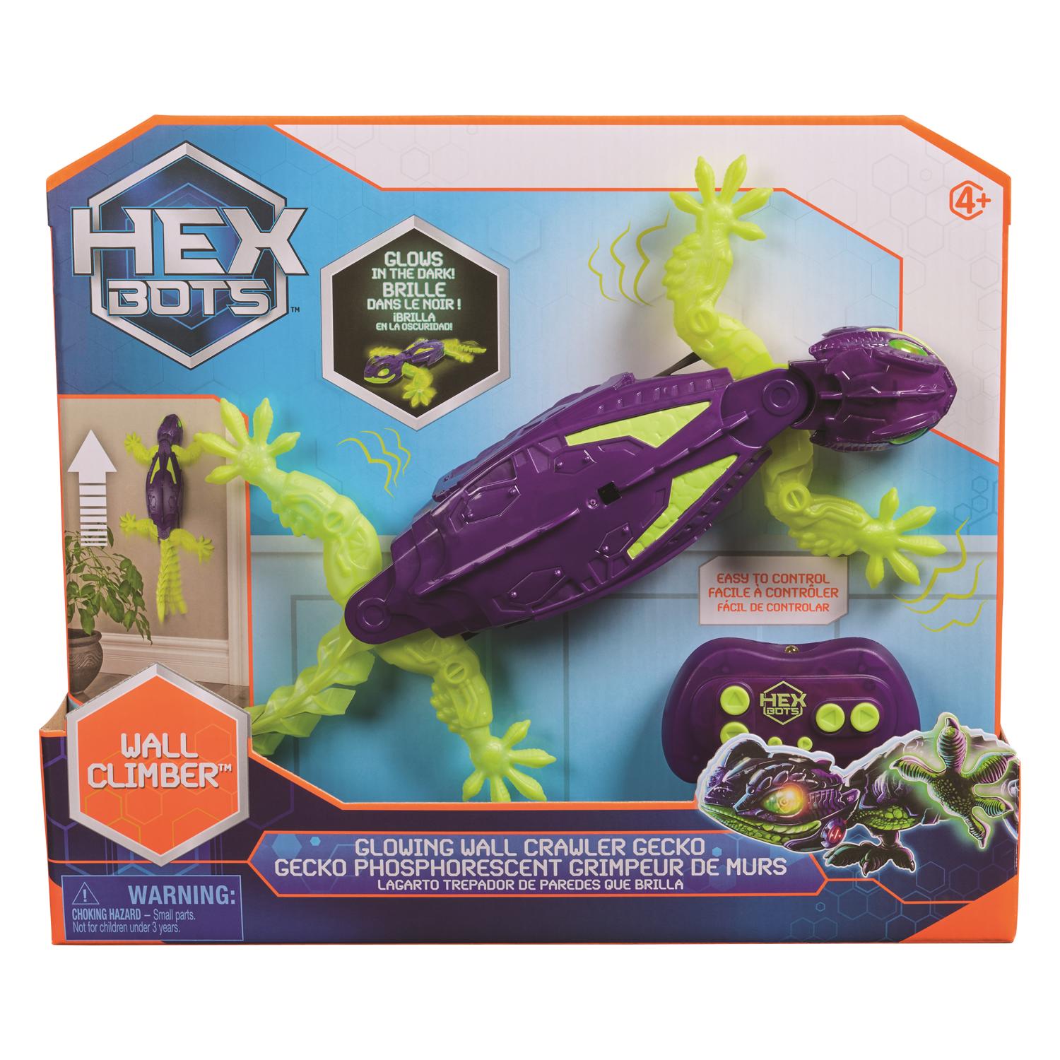 Hex Bots Gecko Rechargeable Remote Control Robot Green/Purple