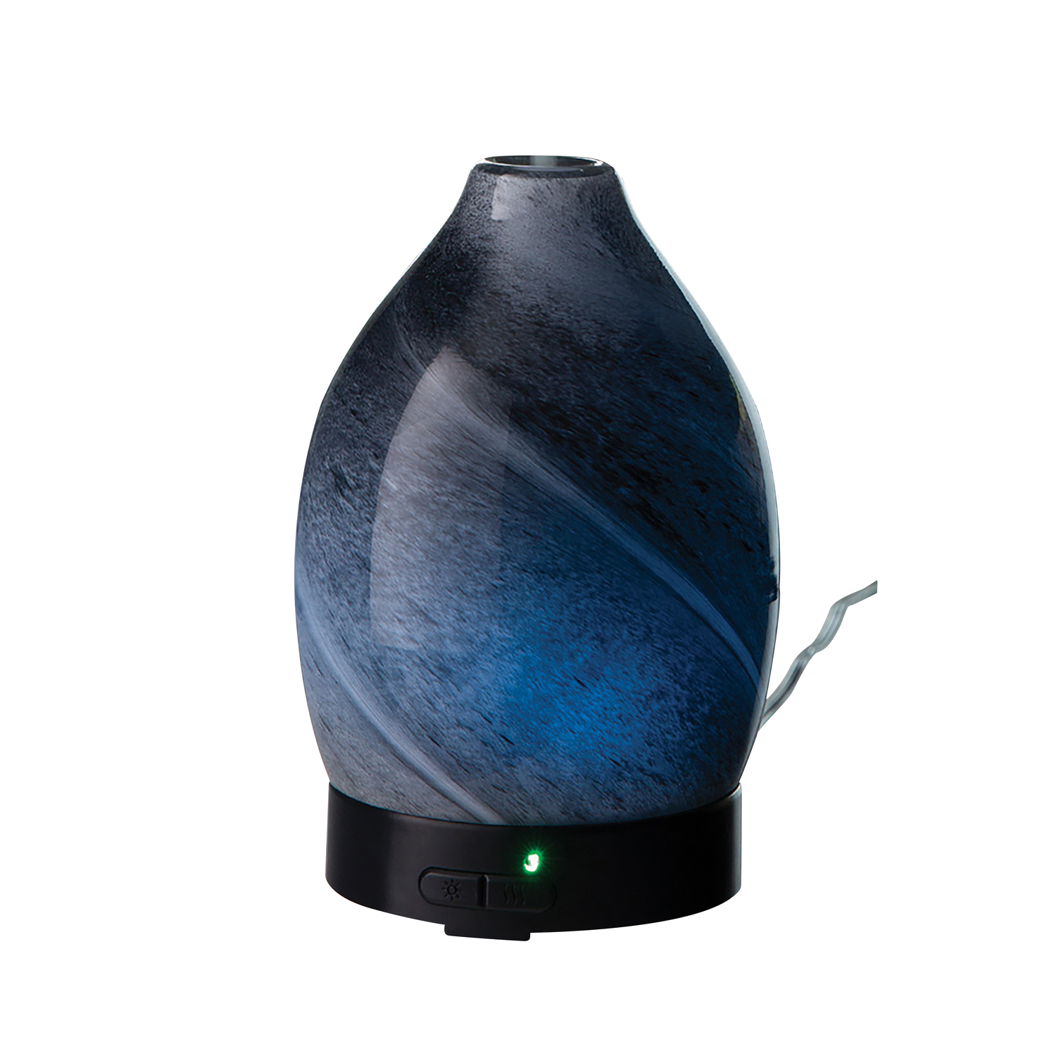 Airome 9.3 in. H X 4.9 in. W X 4.9 in. L Marbled Black Ceramic ...