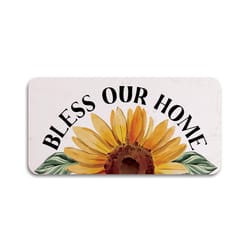 P Graham Dunn Multicolored Faux Marble 4 in. H X 8 in. L X 1 in. W Bless Our Home Stepping Stone